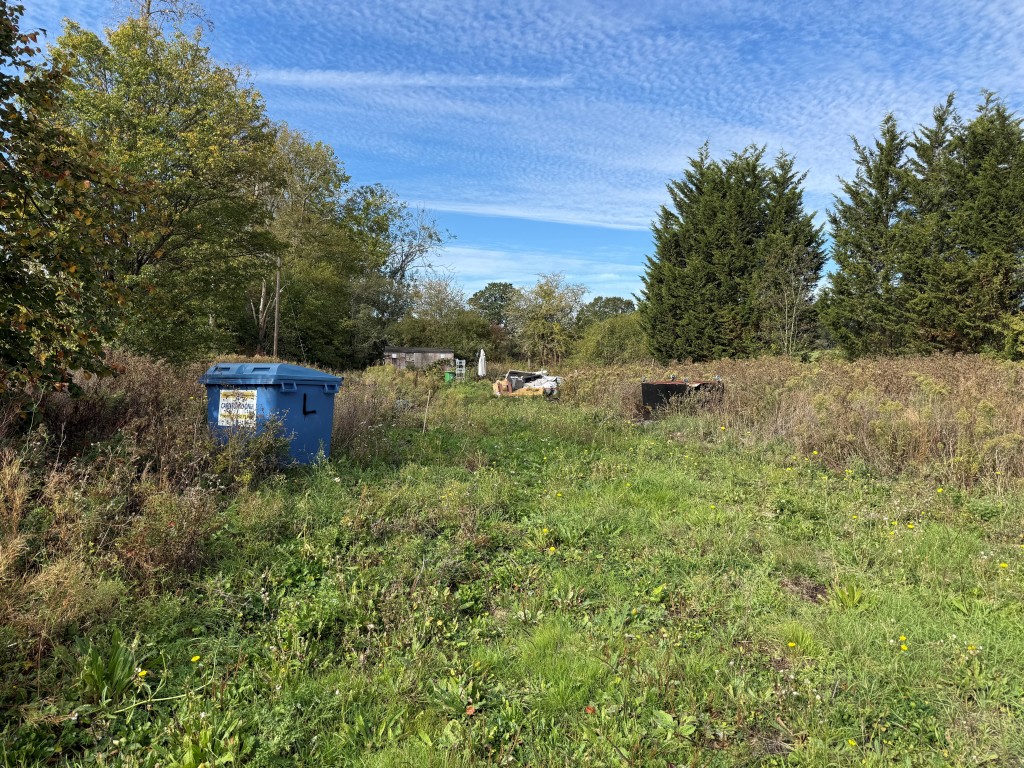 Lot: 26 - LAND IN FAVOURED LOCATION WITH OUTLINE PLANNING FOR SIX DWELLINGS - View of land to west of road access